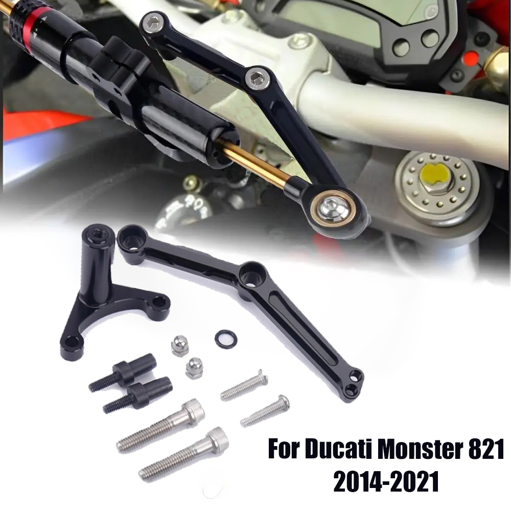 Steering Damper Stabilizer Kit Cnc - Acessório da motocicleta cnc amortecedor suporte