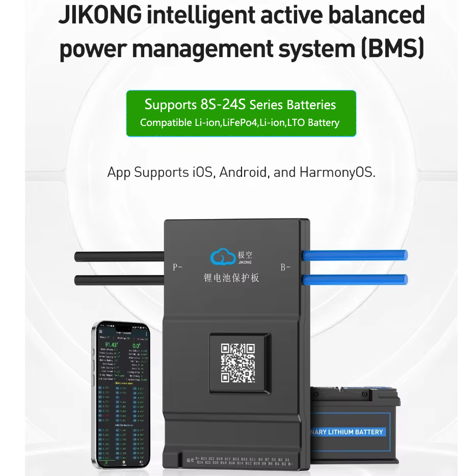 JK BMS Balanceamento Ativo 150 - Smart Bms 20S 72V 150A Bluetooth avaliação e preço