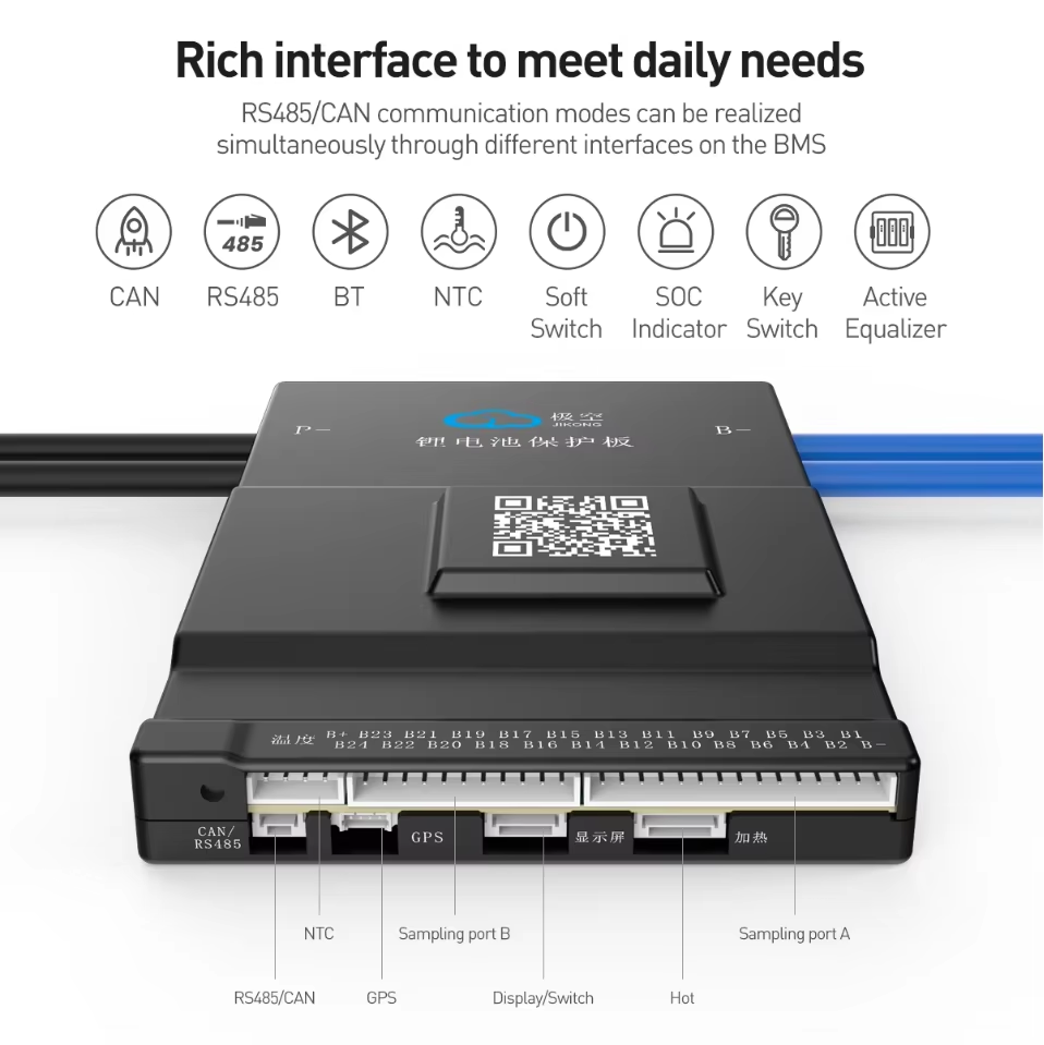 JK BMS Balanceamento Ativo 150 - Smart Bms 20S 72V 150A Bluetooth avaliação e preço