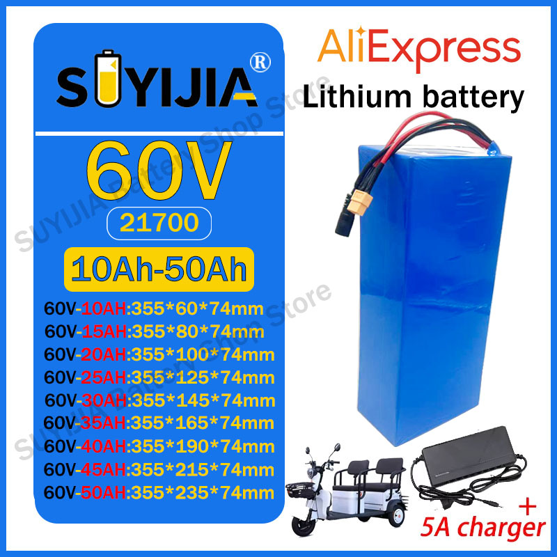 Bateria de Lítio 21700 60V 50A - 60V 30Ah 21700 Battery Pack avaliação e preço
